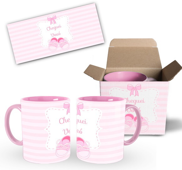 Caneca Personalizada Nascimento Bebê Presente da Vovó