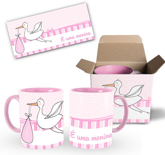 Caneca Personalizada Nascimento Bebê Presente É uma Menina