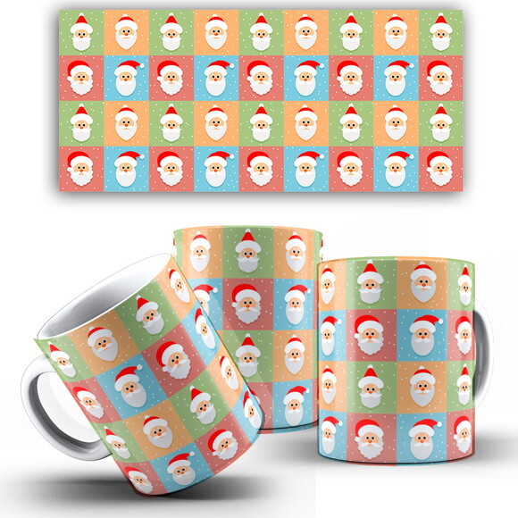 Caneca Personalizada Natal Papai Noel + Caixinha Noel mod 23