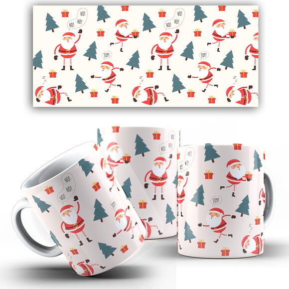 Caneca Personalizada Natal Papai Noel + Caixinha Noel mod 24