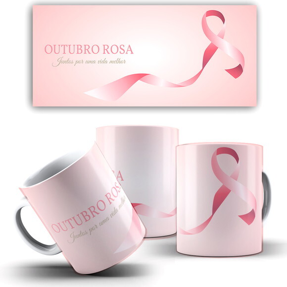 Caneca Personalizada Outubro Rosa Câncer De Mama 16 unidades