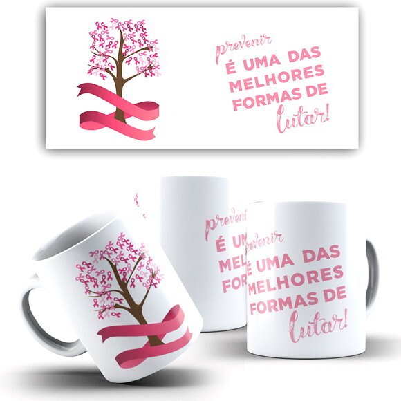 Caneca Personalizada Outubro Rosa Câncer De Mama #04