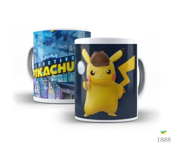Caneca Personalizada Pokémon Pikachu Detetive + Cx #17!!