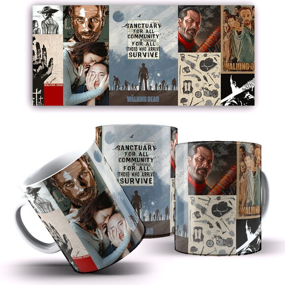 Caneca Personalizada Série The Walking Dead + Caixinha