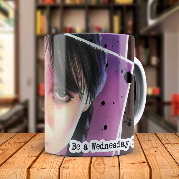 Caneca Personalizada Série Wandinha com Nome