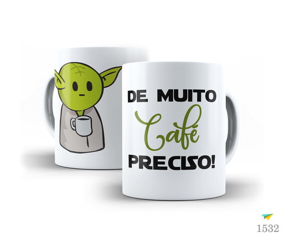 Caneca Personalizada Star Wars Mestre Jedi Café