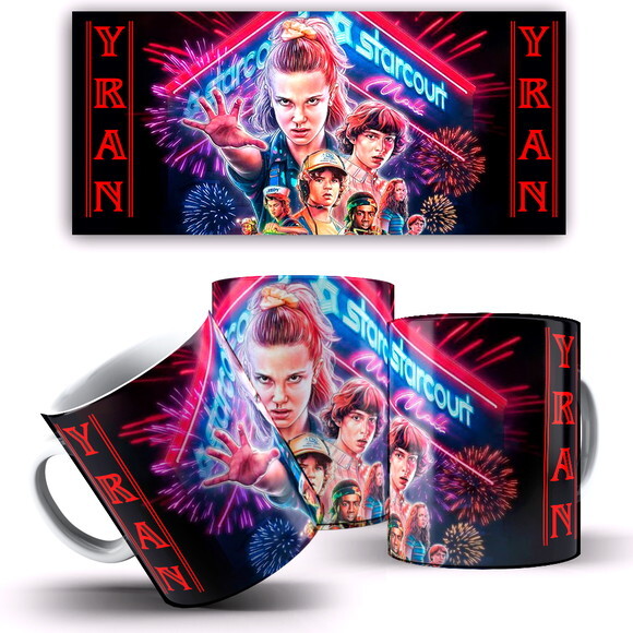 Caneca Personalizada Stranger Things com seu Nome!!