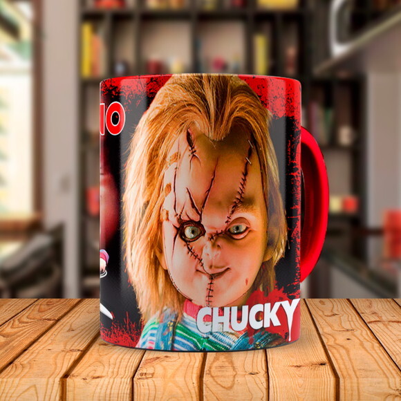 Caneca Personalizada Terror Chucky Boneco Assassino + Nome