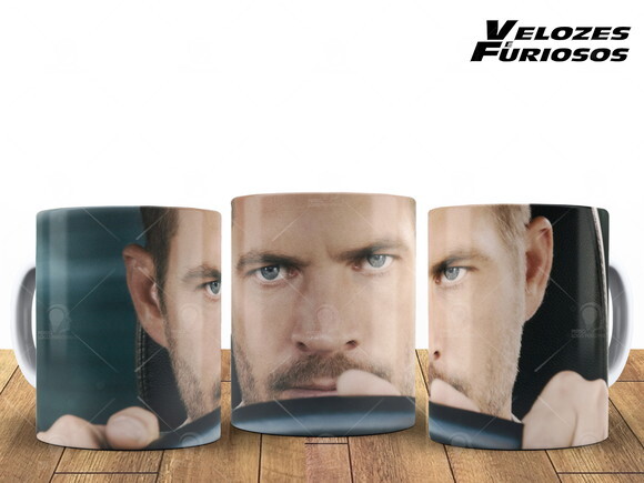 Caneca personalizada Velozes e Furiosos filme Paul Walker