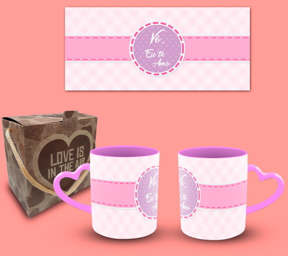 Caneca Personalizada Vovó Melhor Avó + Caixinha Kraft Love
