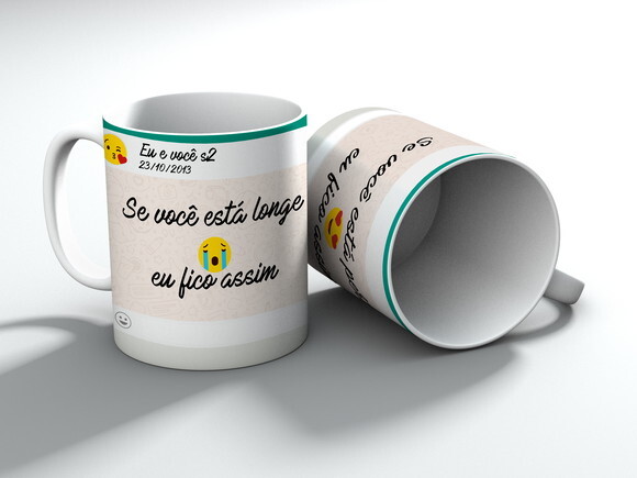 Caneca Personalizada Whatsapp Namorados Com Nome E Foto