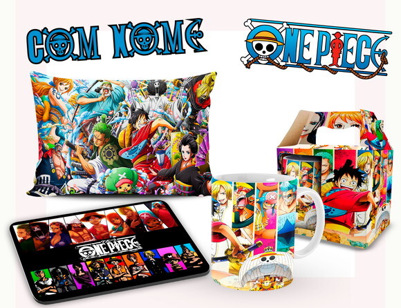 Caneca Personalizada+ Kit One Piece Wano com Nome