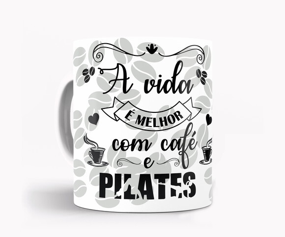 Caneca Pilates com nome + Caixinha