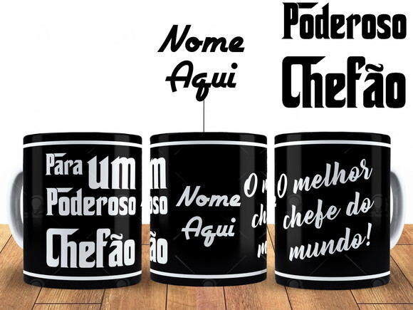 Caneca Poderoso Chefão com Nome Personalizado + Caixinha