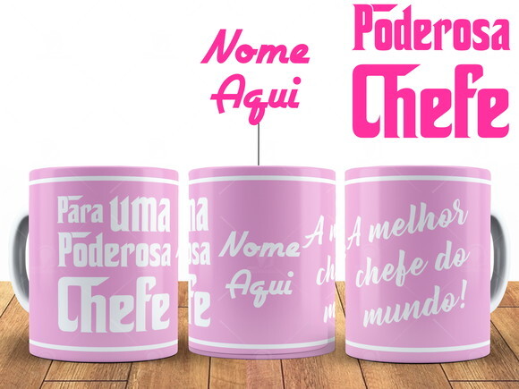 Caneca Poderosa Chefe com Nome Personalizado + Caixinha