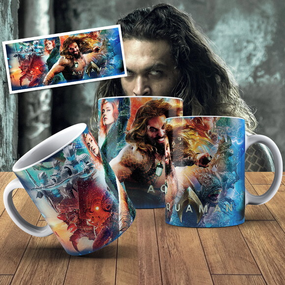 Caneca porcelana personalizada Aquaman #1