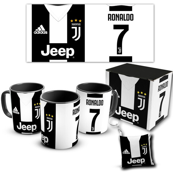 Caneca porcelana personalizada Cr7 Ronaldo Juventus + KIT #1