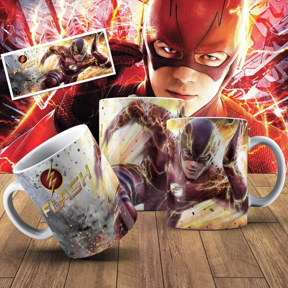 Caneca porcelana personalizada Flash Netlix #2