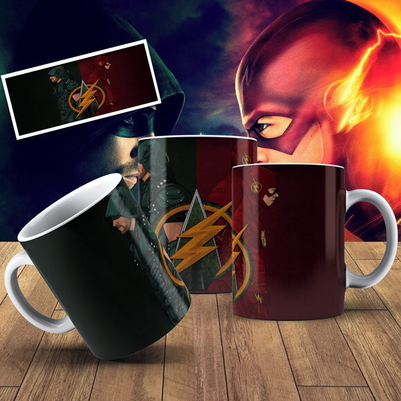 Caneca porcelana personalizada Flash Netlix #3