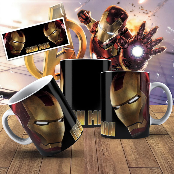 Caneca porcelana personalizada Homem de Ferro #1