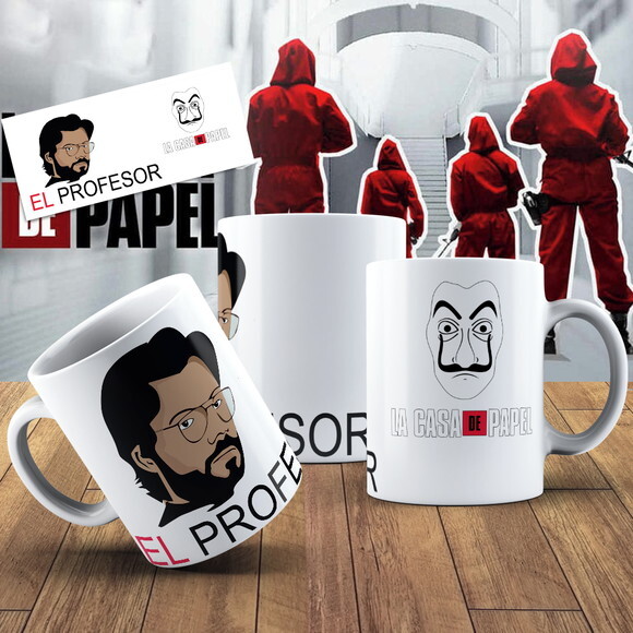 Caneca porcelana personalizada La Casa de Papel #5