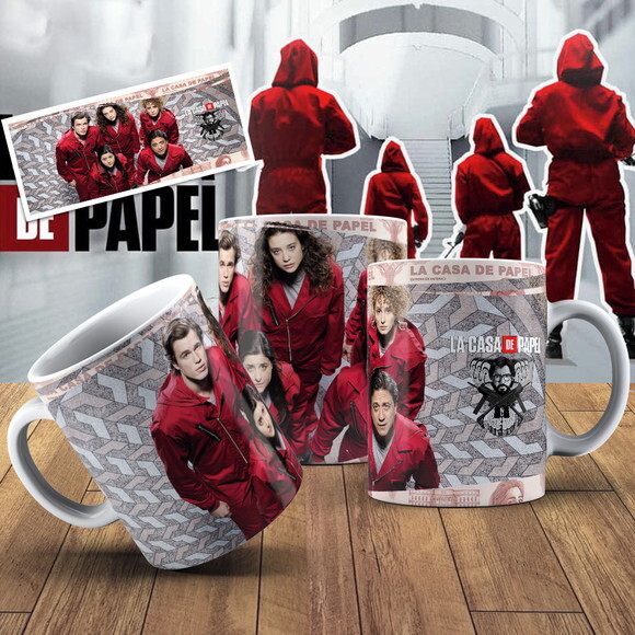 Caneca porcelana personalizada La Casa de Papel #6