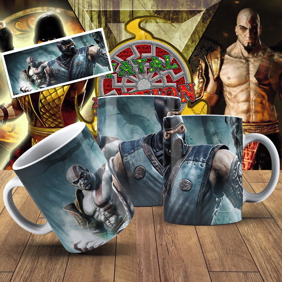 Caneca porcelana personalizada Mortal Kombat + Cx #2!!!