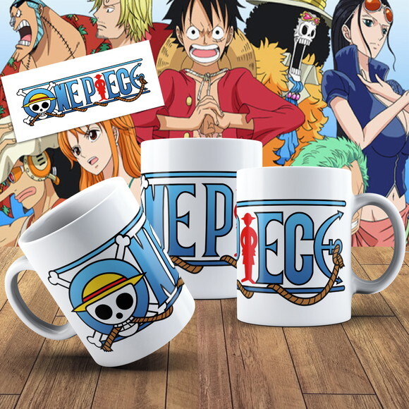 Caneca porcelana personalizada One Piece + Cx #3!!!
