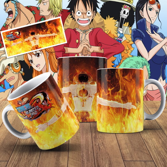 Caneca porcelana personalizada One Piece + Cx #6!!!