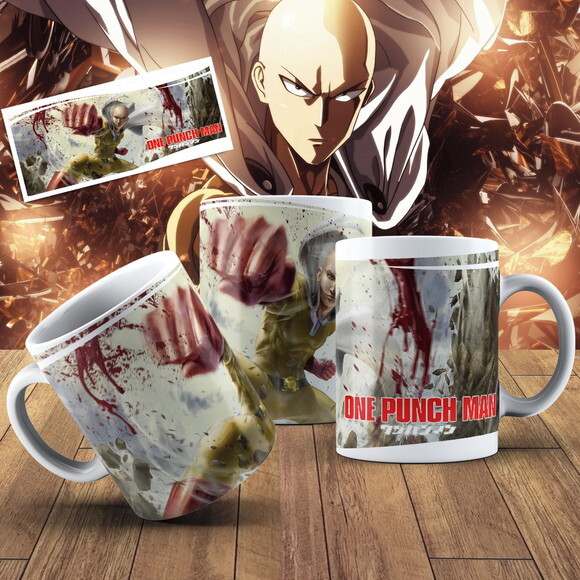 Caneca porcelana personalizada One Punch Man+ Cx #1!!!