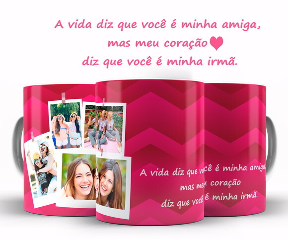 Caneca Presente Melhor Amiga Amizade com Fotos
