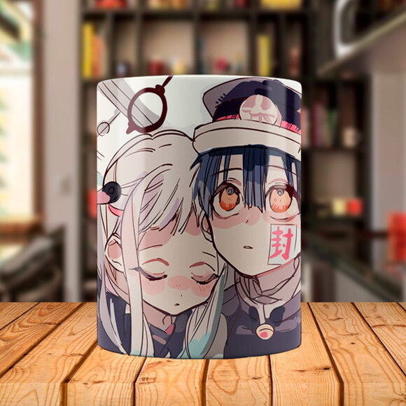 Caneca Preta Toilet-bound Hanako-kun com Nome