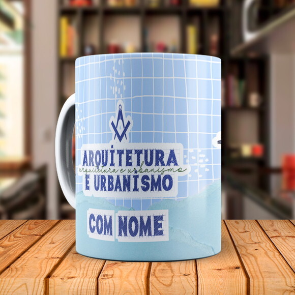 Caneca Profissão Arquitetura e Urbanismo com Nome
