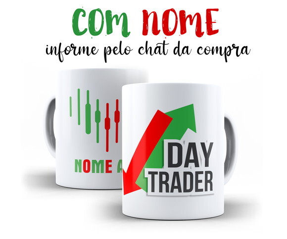 Caneca Profissão Day Trade com Nome - Mod 002
