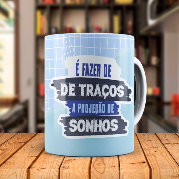 Caneca Profissão Arquitetura e Urbanismo com Nome