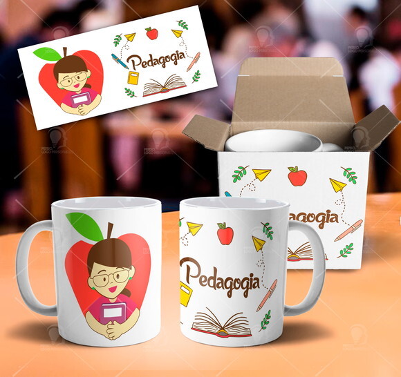 Caneca Profissão Professor Pedagogia + Caixinha