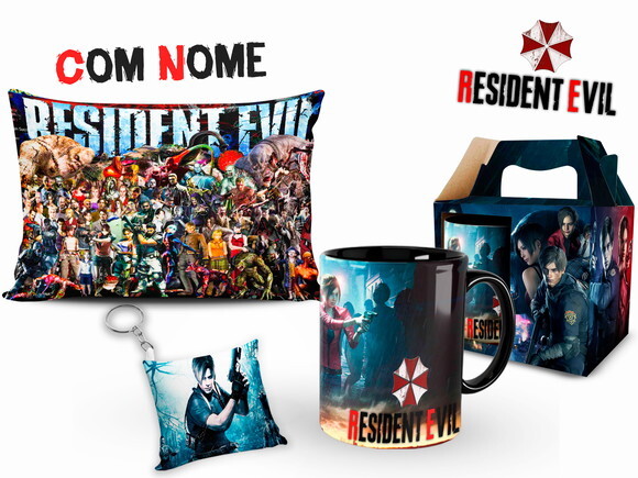 Caneca Resident Evil + Kit Personalizado com Nome