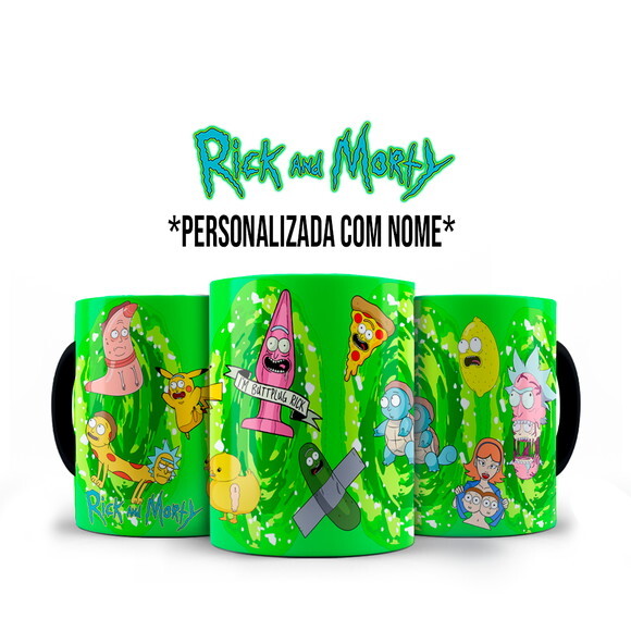 Caneca Rick and Morty + Kit Personalizado com Nome