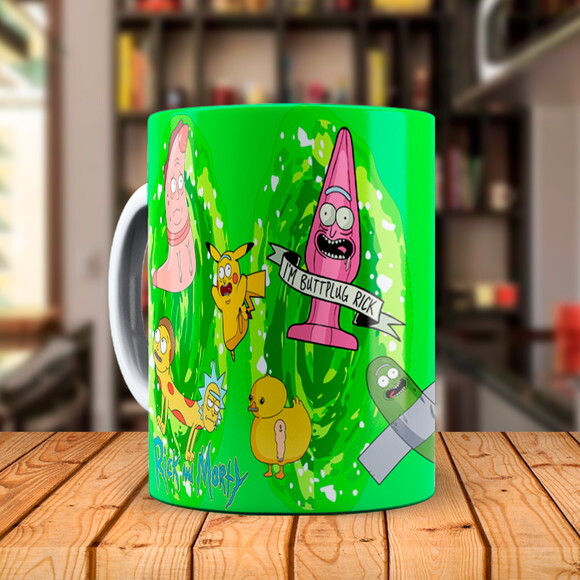 Caneca Rick and Morty Personalize com Nome