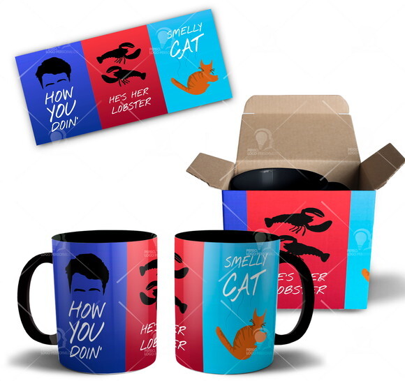 Caneca Série Friends Seriado+ caixinha personalizada Mod 010