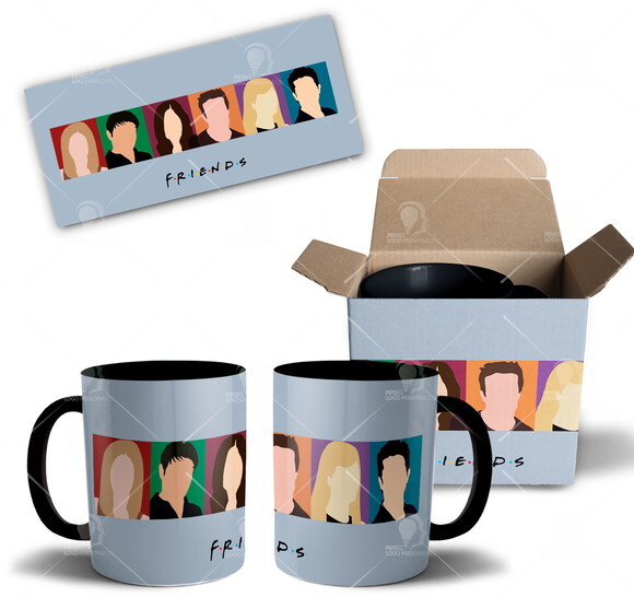 Caneca Série Friends Seriado+ caixinha personalizada Mod 007