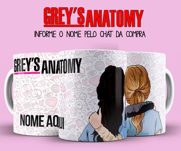 Caneca Série Greys Anatomy Amigas com Nome