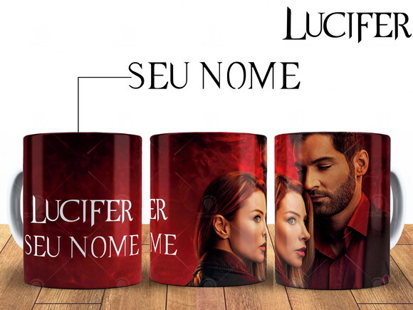 Caneca Série Lúcifer e Chloe com Nome Personalizado