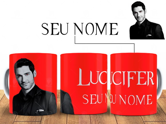 Caneca Série Lúcifer Netflix com Nome Personalizado