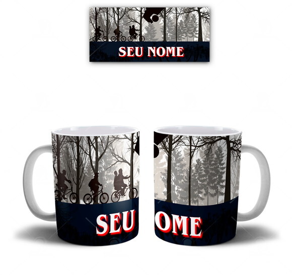 Caneca Série Stranger Things Mundo Invertido com seu Nome