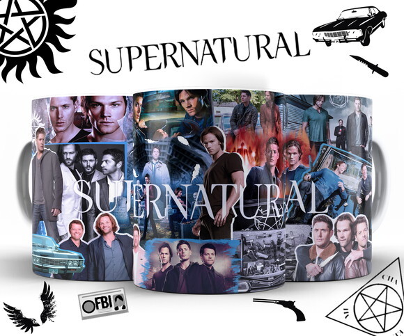Caneca Série Supernatural Dean e Sam winchester Cenas