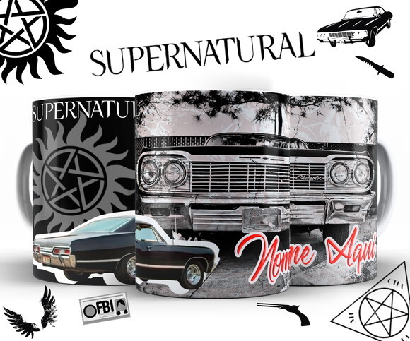Caneca Série Supernatural Cadillac com Nome