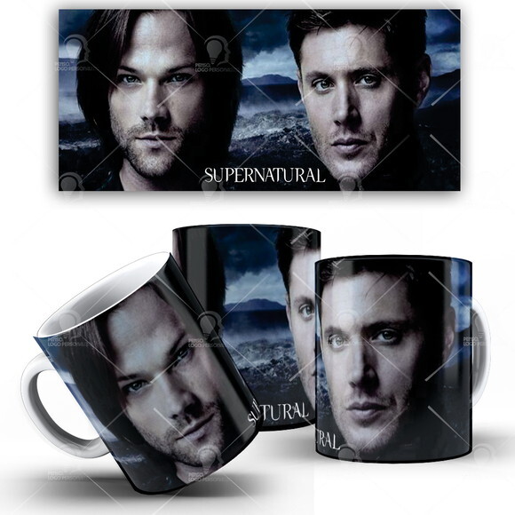 Caneca Série Supernatural Netflix + Caixinha Mod 002
