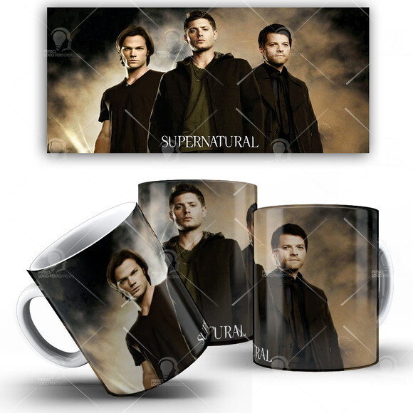 Caneca Série Supernatural Netflix + Caixinha Mod 001