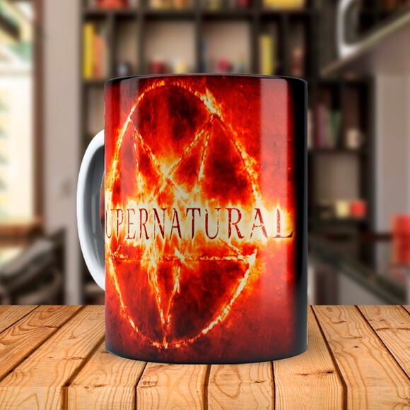 Caneca Série Supernatural Símbolo com Nome